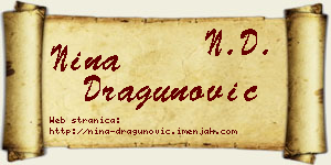 Nina Dragunović vizit kartica